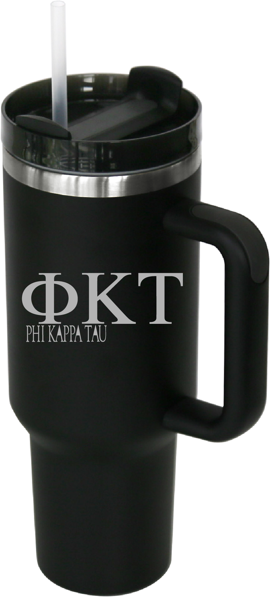 Phi Kappa Tau Lettered 40oz Tumblers