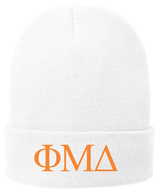 Phi Mu Delta Lettered Beanies