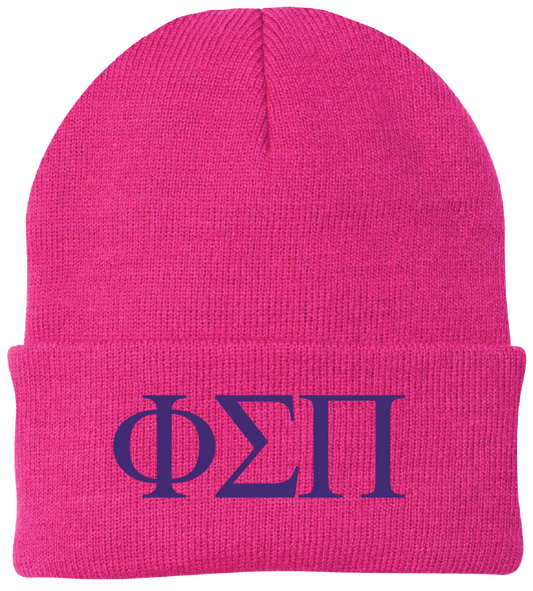 Phi Sigma Pi Lettered Beanies