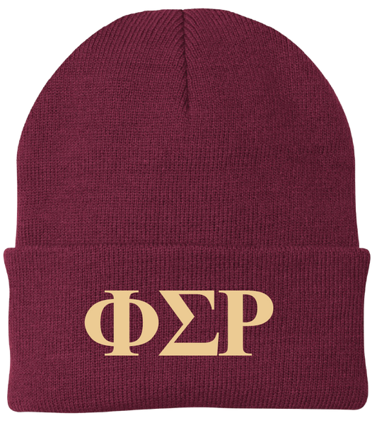 Phi Sigma Rho Lettered Beanies