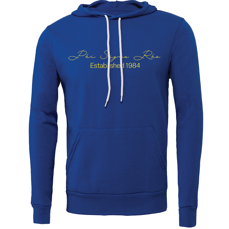 Phi Sigma Rho Embroidered Scripted Name Hooded Sweatshirts