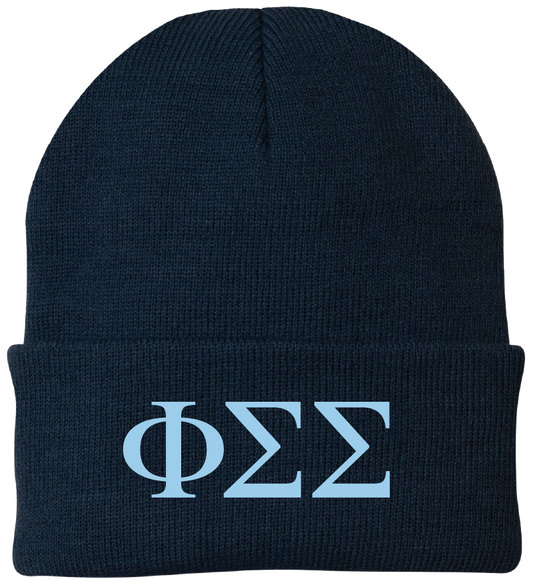 Phi Sigma Sigma Lettered Beanies