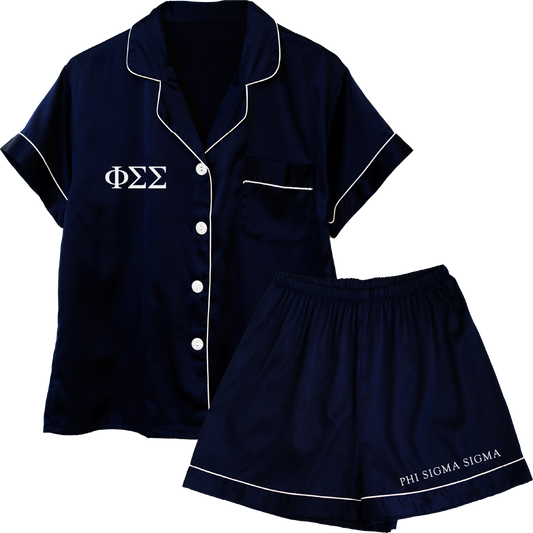 Phi Sigma Sigma Embroidered Ladies' Pajama Sets