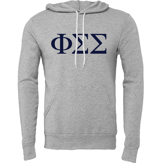 Phi Sigma Sigma Embroidered Lettered Hooded Sweatshirts