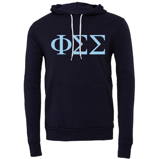 Phi Sigma Sigma Lettered Hooded Sweatshirts