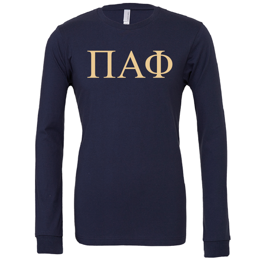 Pi Alpha Phi Lettered Long Sleeve T-Shirts