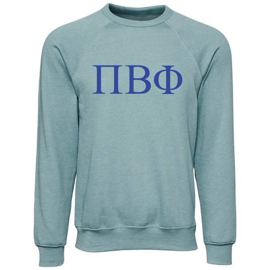 Pi Beta Phi Embroidered Lettered Crewneck Sweatshirts