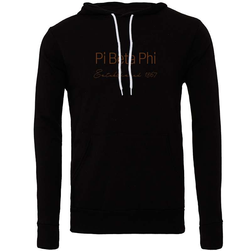Pi Beta Phi Embroidered Printed Name Hooded Sweatshirts