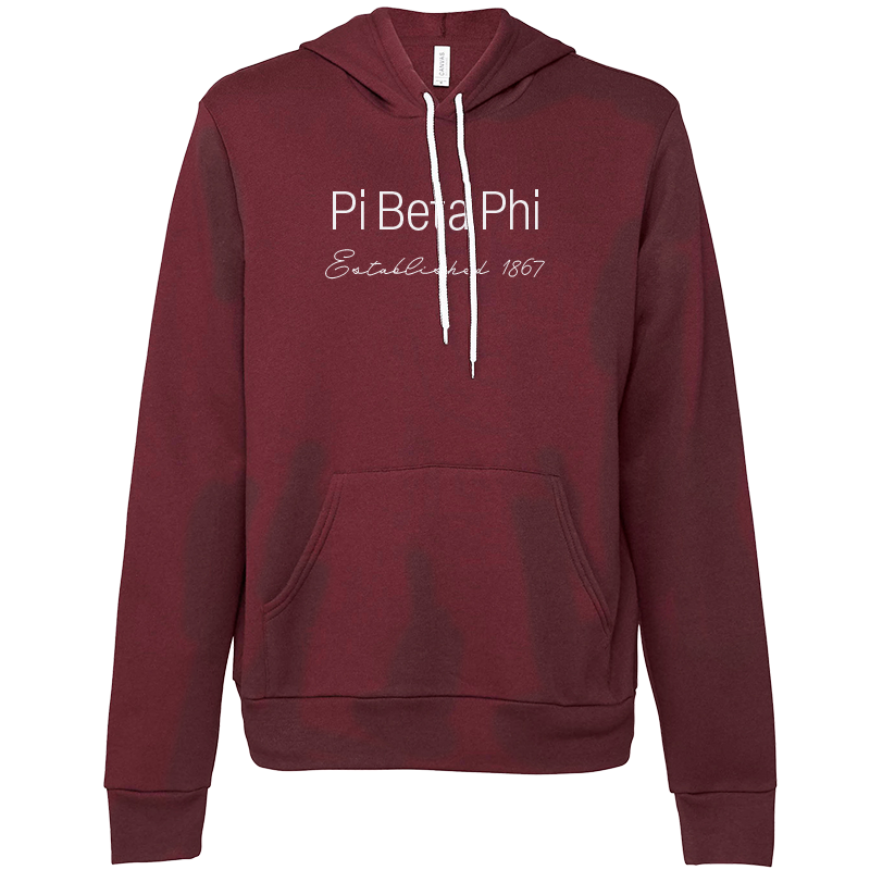 Pi Beta Phi Embroidered Printed Name Hooded Sweatshirts