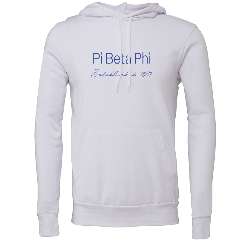 Pi Beta Phi Embroidered Printed Name Hooded Sweatshirts