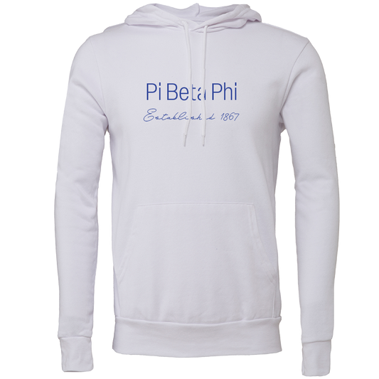 Pi Beta Phi Embroidered Printed Name Hooded Sweatshirts
