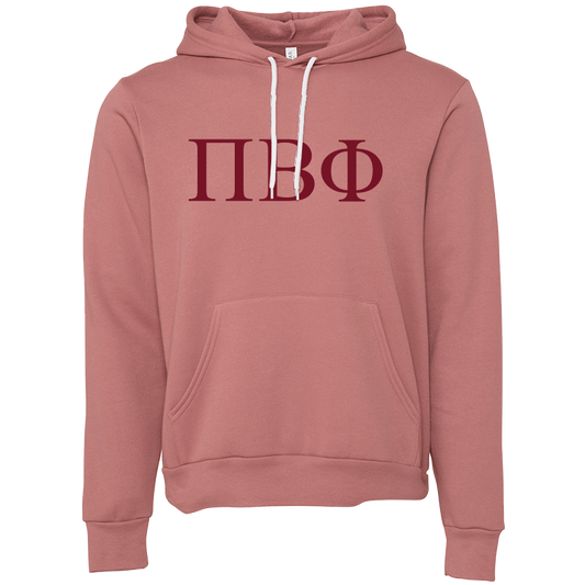 Pi Beta Phi Embroidered Lettered Hooded Sweatshirts