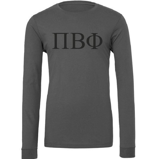 Pi Beta Phi Lettered Long Sleeve T-Shirts