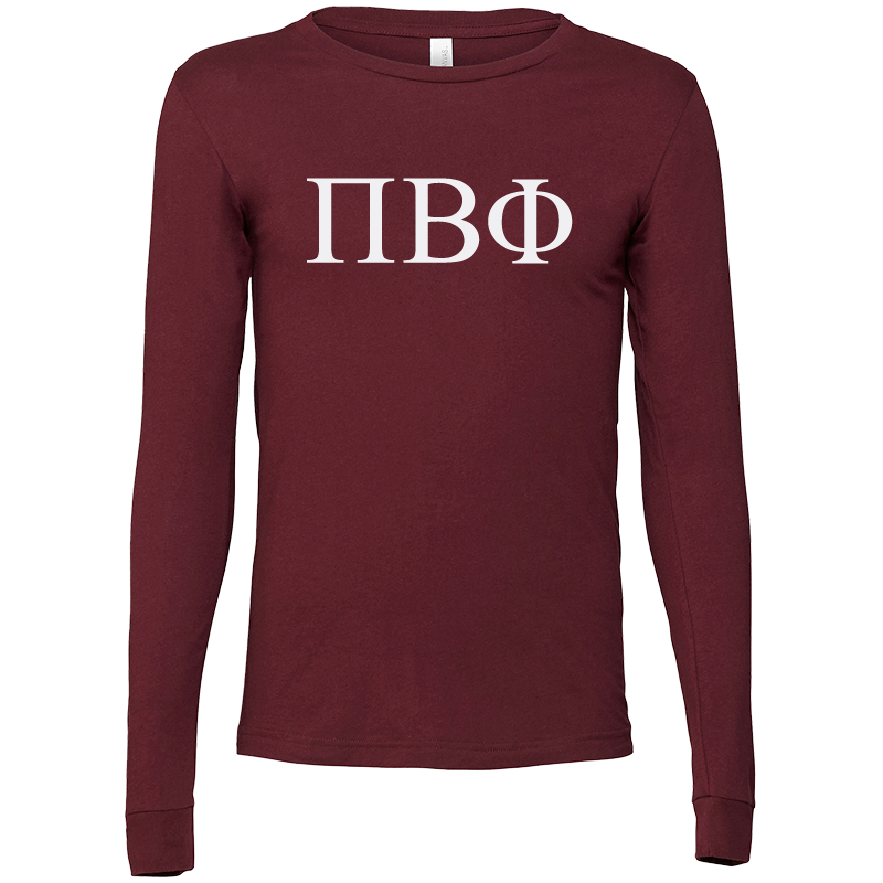 Pi Beta Phi Lettered Long Sleeve T-Shirts