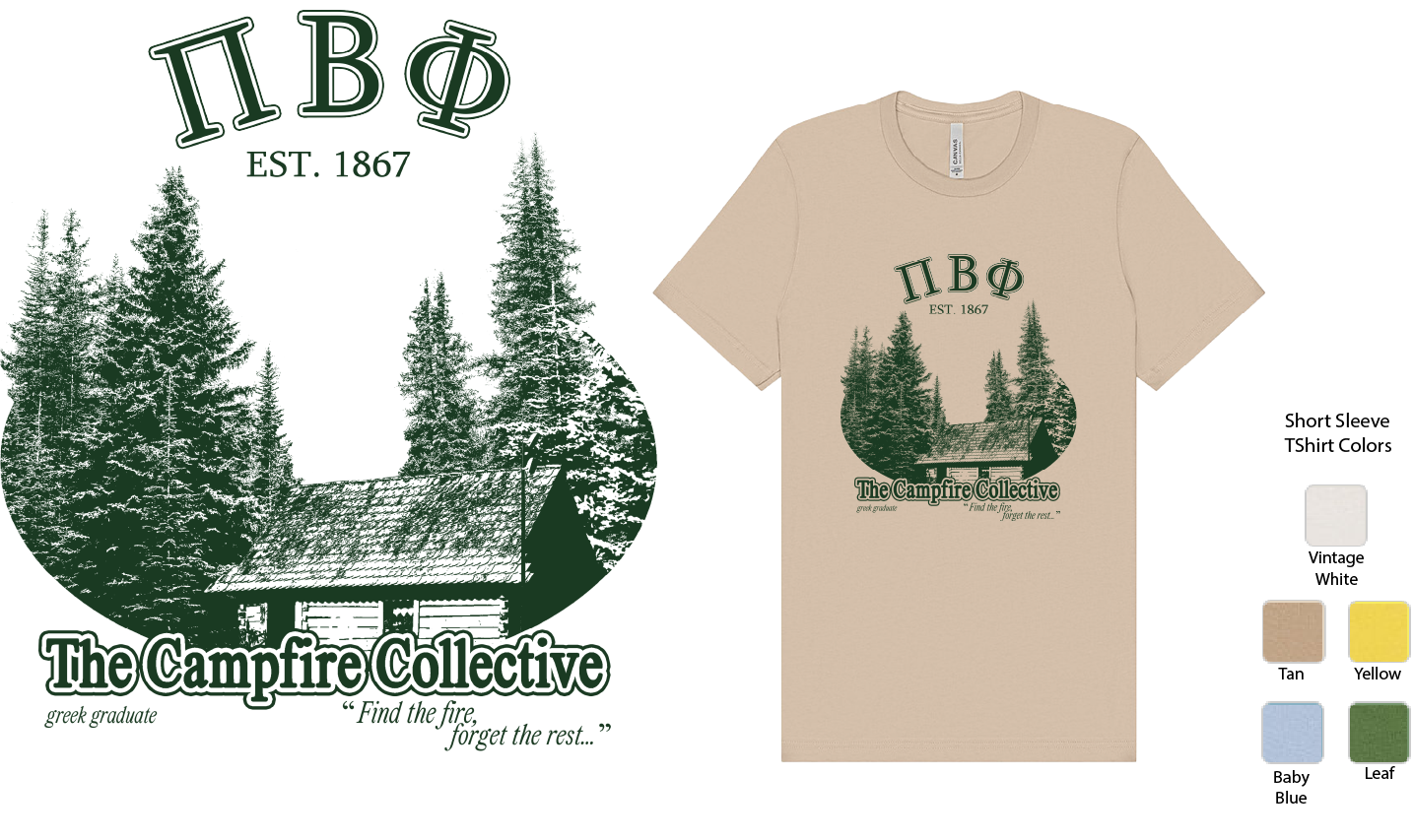 Pi Beta Phi Forest Graphic T-Shirt