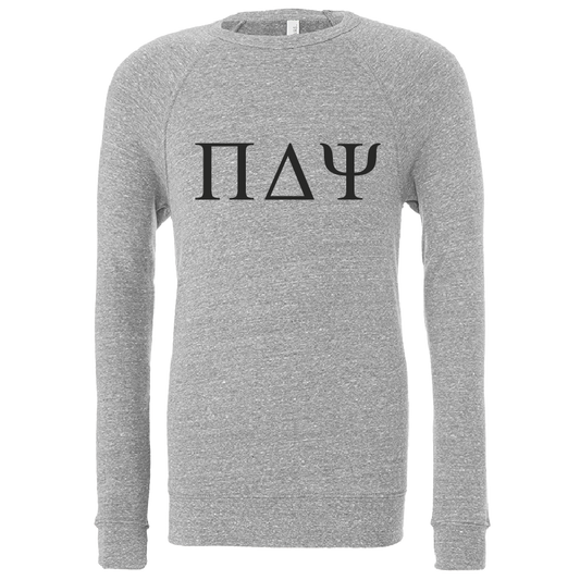 Pi Delta Psi Embroidered Lettered Crewneck Sweatshirts