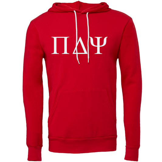 Pi Delta Psi Embroidered Lettered Hooded Sweatshirts