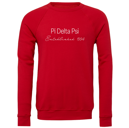 Pi Delta Psi Embroidered Printed Name Crewneck Sweatshirts
