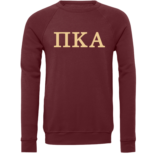 Pi Kappa Alpha Embroidered Lettered Crewneck Sweatshirts