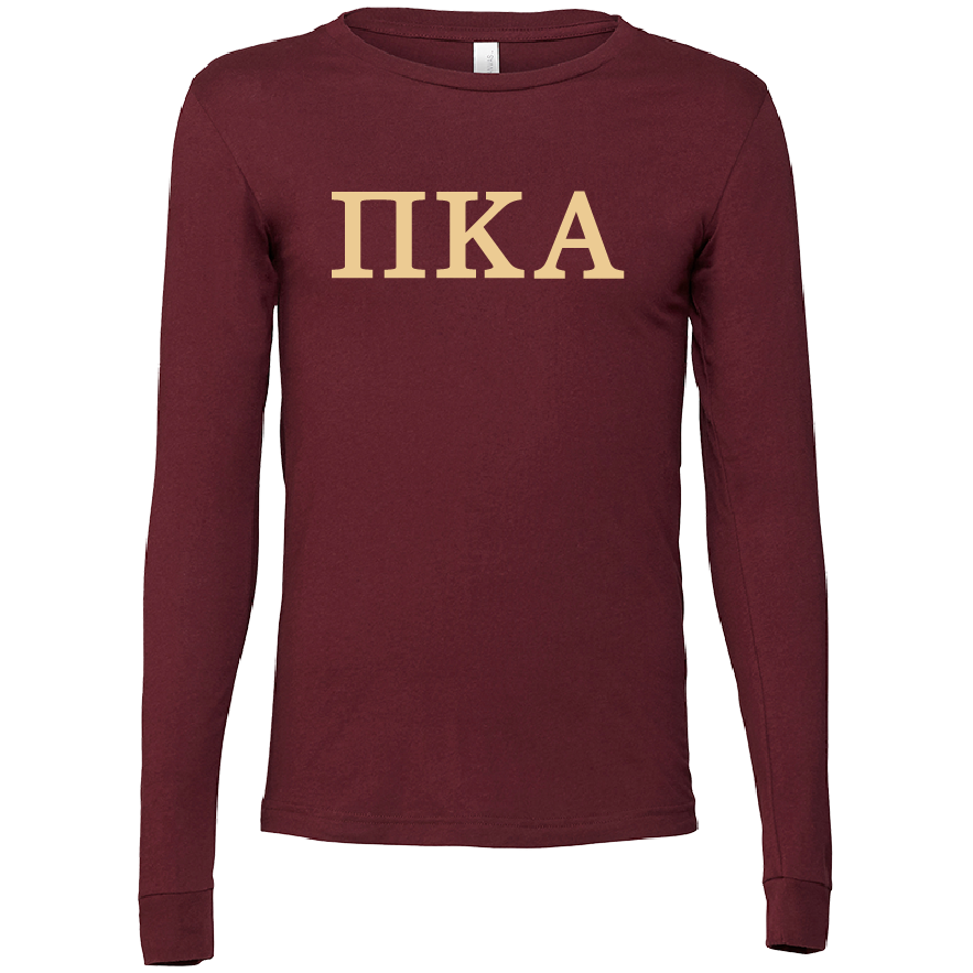 Pi Kappa Alpha Lettered Long Sleeve T-Shirts