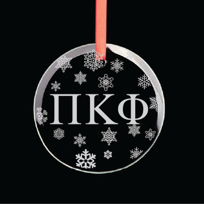 Pi Kappa Phi Round Multi-Snowflake Ornament