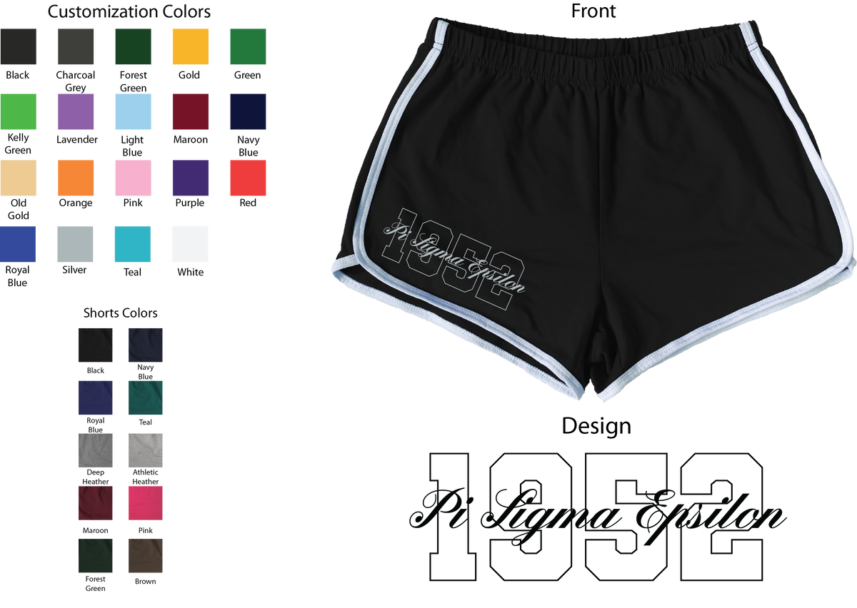 Pi Sigma Epsilon Year and Name Women's Shorts