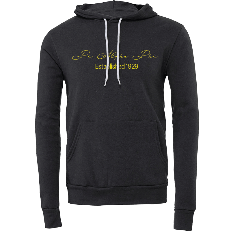 Pi Alpha Phi Embroidered Scripted Name Hooded Sweatshirts