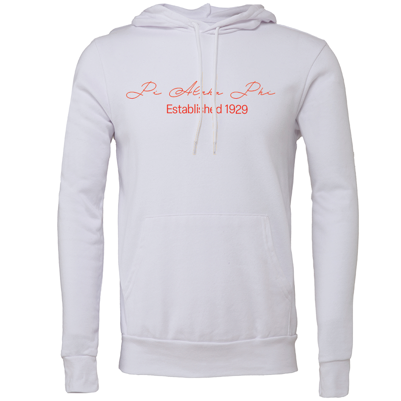 Pi Alpha Phi Embroidered Scripted Name Hooded Sweatshirts