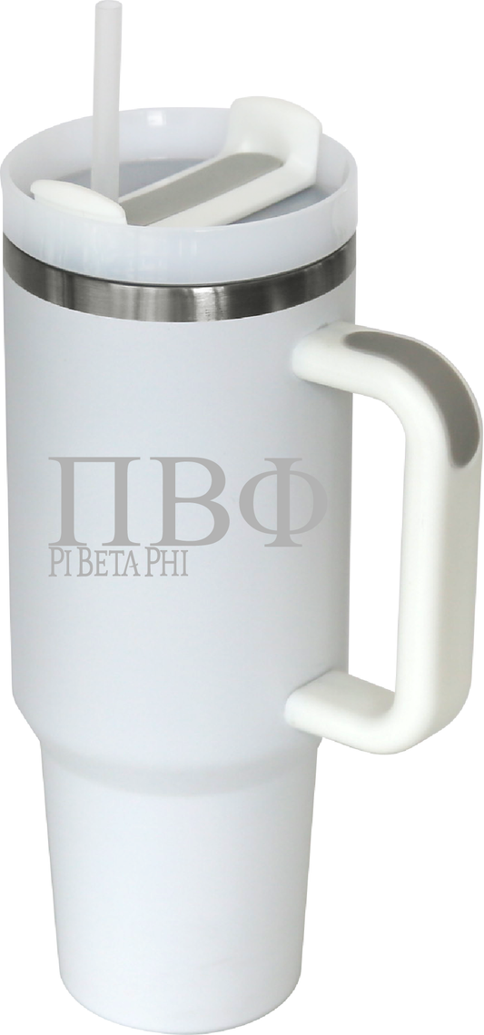 Pi Beta Phi Lettered 40oz Tumblers