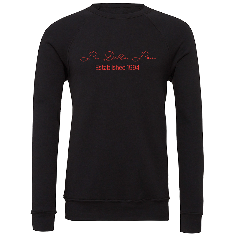 Pi Delta Psi Embroidered Scripted Name Crewneck Sweatshirts