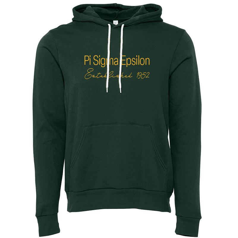 Pi Sigma Epsilon Embroidered Printed Name Hooded Sweatshirts