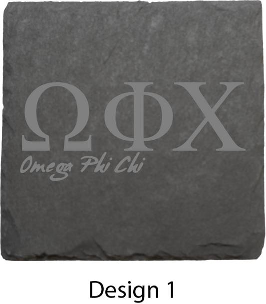 Omega Phi Chi Stone Coasters - 4-Pack