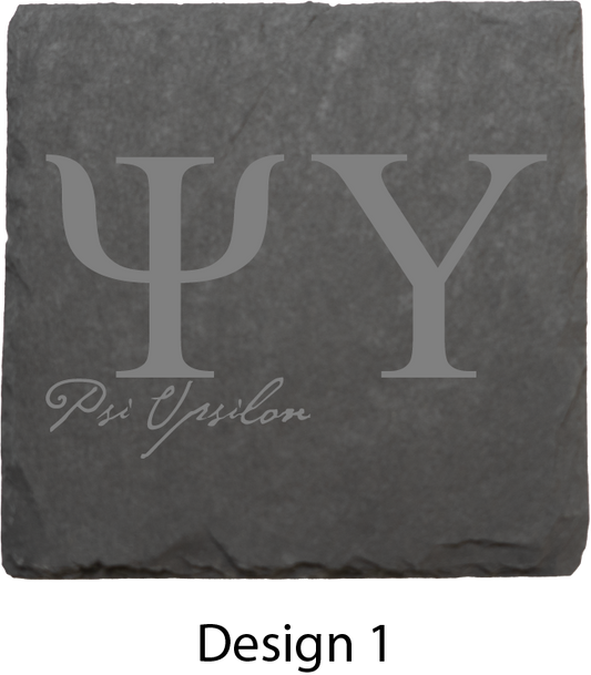 Psi Upsilon Stone Coasters - 4-Pack
