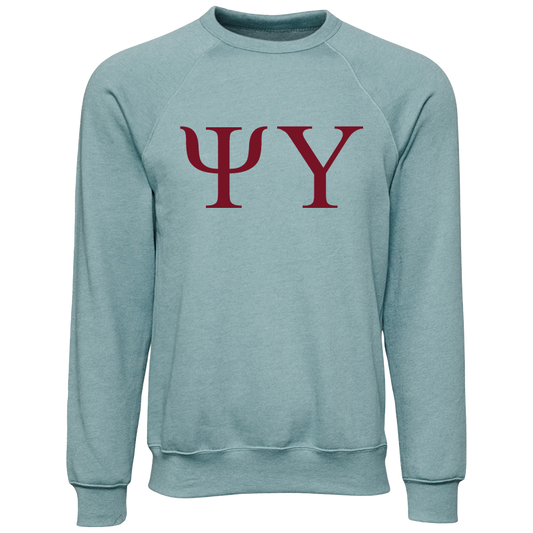 Psi Upsilon Lettered Crewneck Sweatshirts