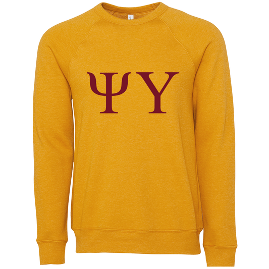 Psi Upsilon Embroidered Lettered Crewneck Sweatshirts