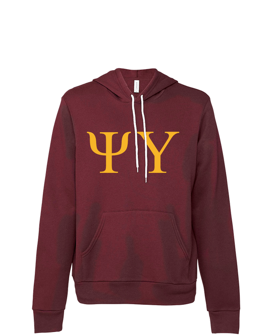 Psi Upsilon Embroidered Lettered Hooded Sweatshirts