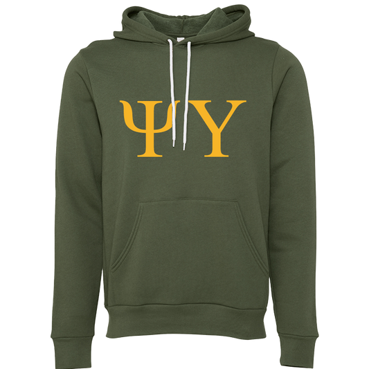 Psi Upsilon Lettered Hooded Sweatshirts