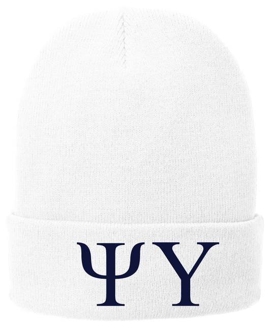Psi Upsilon Lettered Beanies
