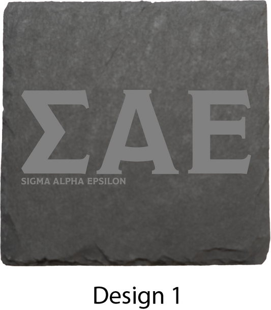 Sigma Alpha Epsilon Stone Coasters - 4-Pack