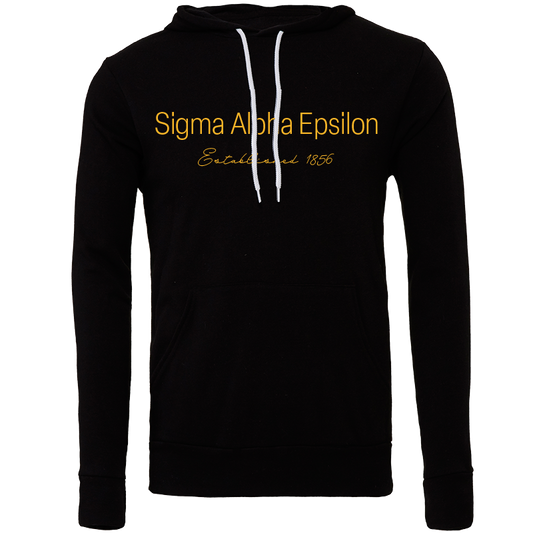Sigma Alpha Epsilon Embroidered Printed Name Hooded Sweatshirts