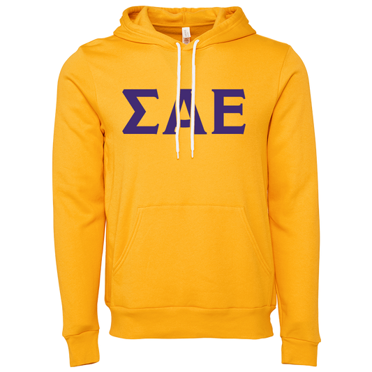Sigma Alpha Epsilon Embroidered Lettered Hooded Sweatshirts