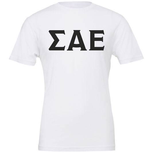 Sigma Alpha Epsilon Lettered Short Sleeve T-Shirts