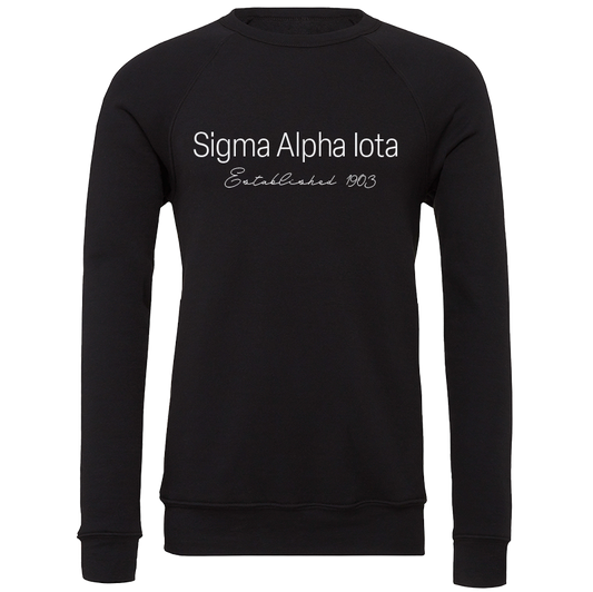 Sigma Alpha Iota Embroidered Printed Name Crewneck Sweatshirts