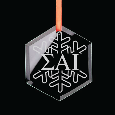 Sigma Alpha Iota Hexagon Single-Snowflake Ornament