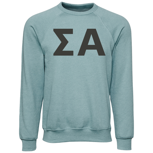 Sigma Alpha Lettered Crewneck Sweatshirts