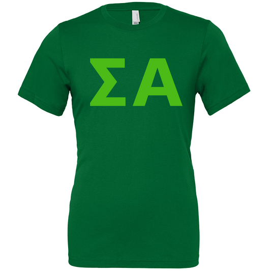 Sigma Alpha Lettered Short Sleeve T-Shirts