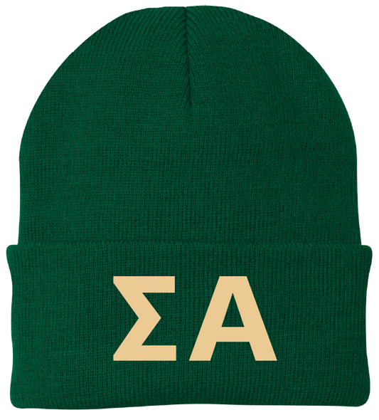 Sigma Alpha Lettered Beanies