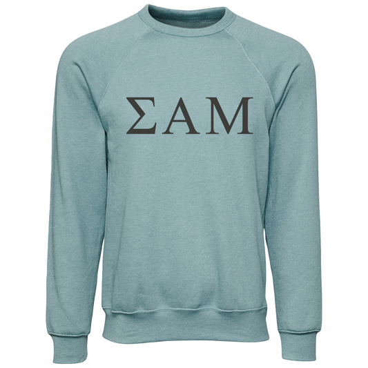 Sigma Alpha Mu Embroidered Lettered Crewneck Sweatshirts