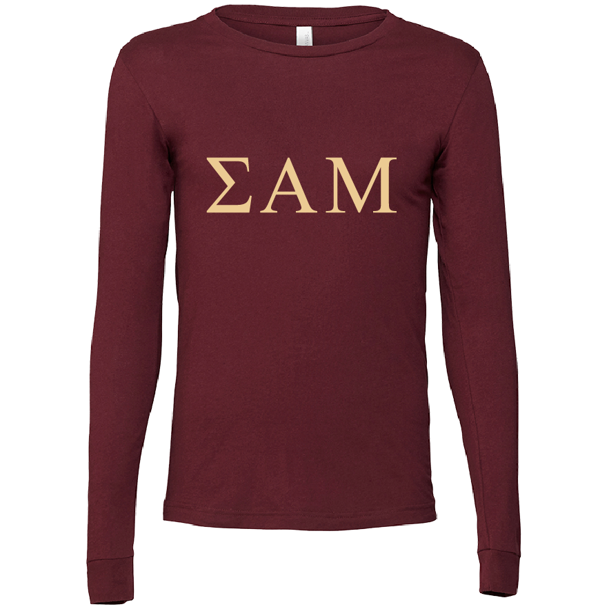 Sigma Alpha Mu Lettered Long Sleeve T-Shirts