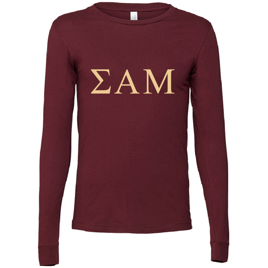 Sigma Alpha Mu Lettered Long Sleeve T-Shirts